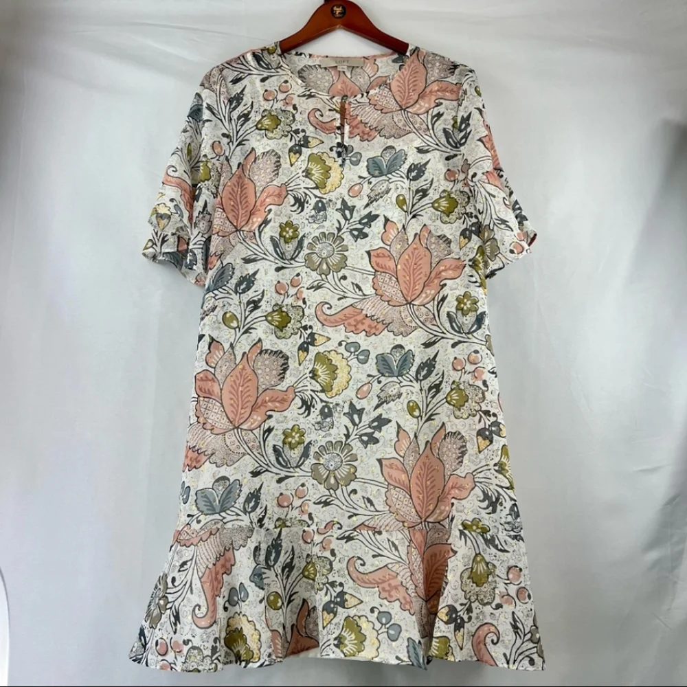 LOFT Shimmer Shift Dress size M - Picture 2 of 7